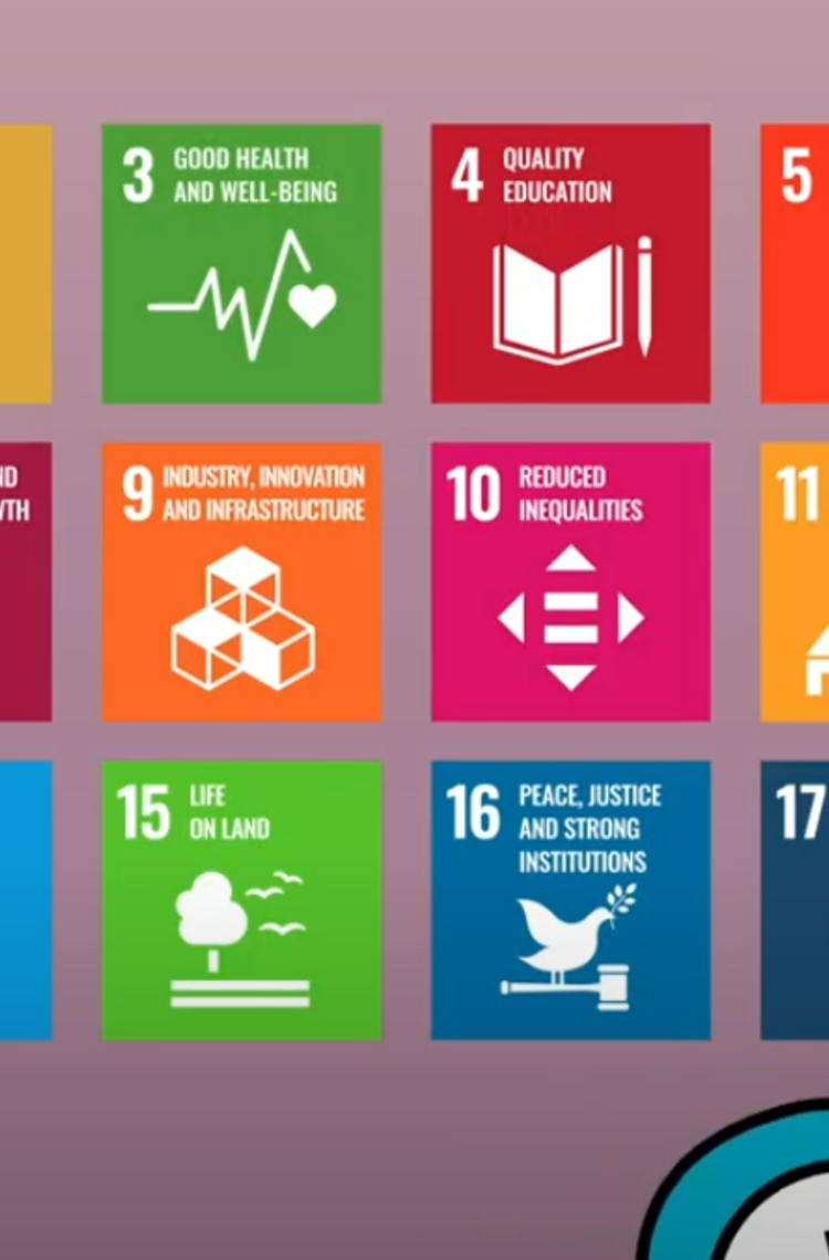 The seventeen Sustainable development goals for 2030 Image with all the seventeen sustainable development goals pictograms.